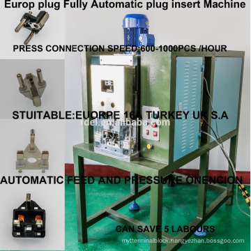 Crimping Machine for 16 a two-pin french type female coupling socket inserts (3 conductor